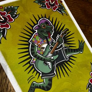 Pop Punk Frog A4 Print