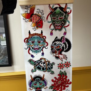 Traditional Japanese print with hanger